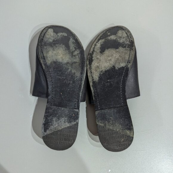Tkees Ines Leather slide on mules - size 7B - Black - Picture 8 of 11